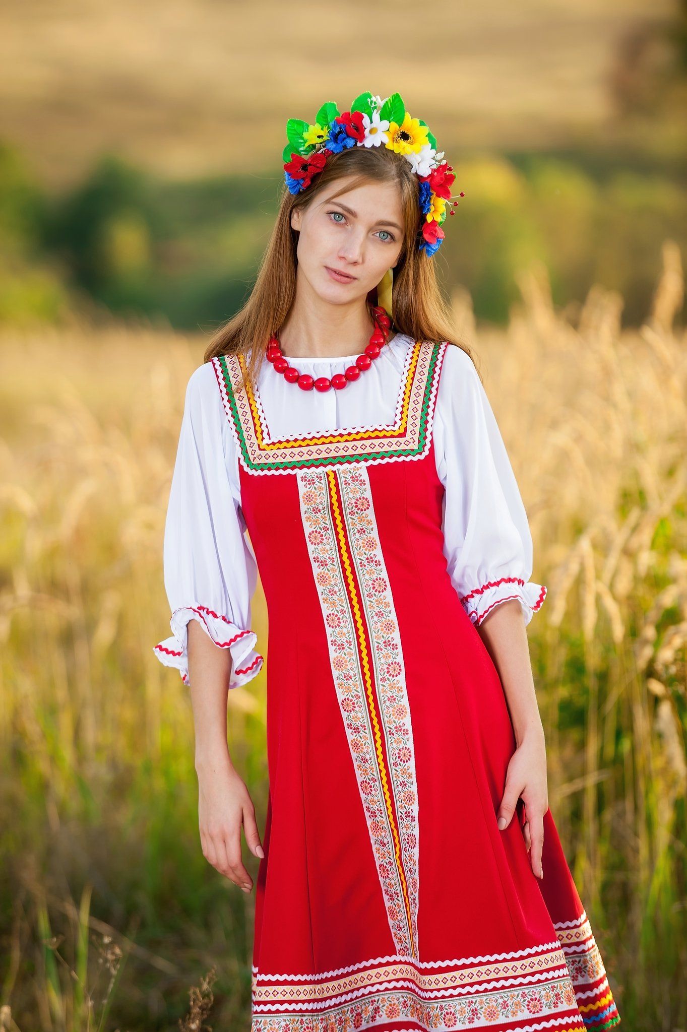 Women in Slavic costumes in Moradabad